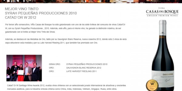 Press Report Catador W Casas del Bosque 2012